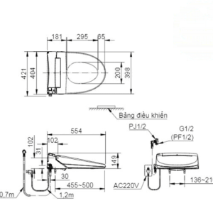 Ảnh công trình thực tế Nắp Bồn Cầu Điện Tử INAX CW-KA22AVN