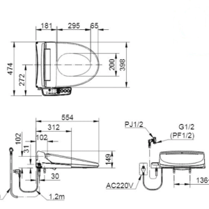 Ảnh công trình thực tế Nắp Bồn Cầu Điện Tử INAX Đóng Êm CW-KB22AVN