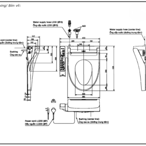 Ảnh công trình thực tế Nắp Rửa Điện Tử Washlet TOTO TCF23410AAA#NW1 Dòng C2