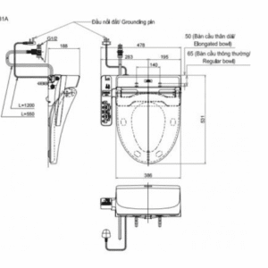 Ảnh công trình thực tế Nắp Rửa Điện Tử Washlet TOTO TCF6631A#NW1 Dòng C2