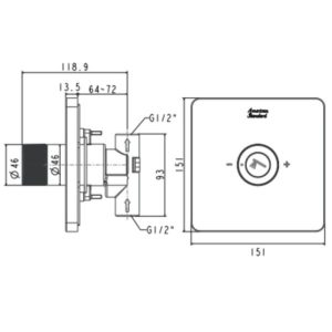 Ảnh công trình thực tế Nút điều chỉnh cho tay sen EasySet American Standard FFAS0925WS