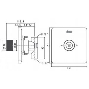 Ảnh công trình thực tế Nút Điều Chỉnh Đầu Sen American Standard FFAS0926CS EasySET Màu Vàng