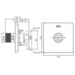 Ảnh công trình thực tế Nút Điều Chỉnh Đầu Sen American Standard FFAS0926MB EasySET Màu Đen
