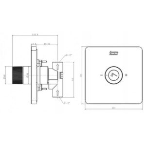 Ảnh công trình thực tế Nút Điều Chỉnh Tay Sen American Standard FFAS0925BHG EasySet Màu Ghi