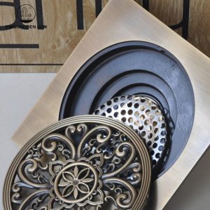 Ảnh công trình thực tế Phễu Thoát Sàn Hoa Văn Kanly GCP15C Bằng Đồng