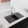Chậu rửa bát đá Konox Granite Sink Terra 790S Black - ảnh 7