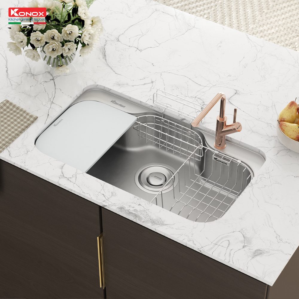 Ảnh công trình thực tế Chậu rửa bát phong cách Nhật Konox TARI 9051SR