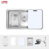 Chậu rửa bát chống xước Konox Workstation Sink KN8347SU Dekor - ảnh 4