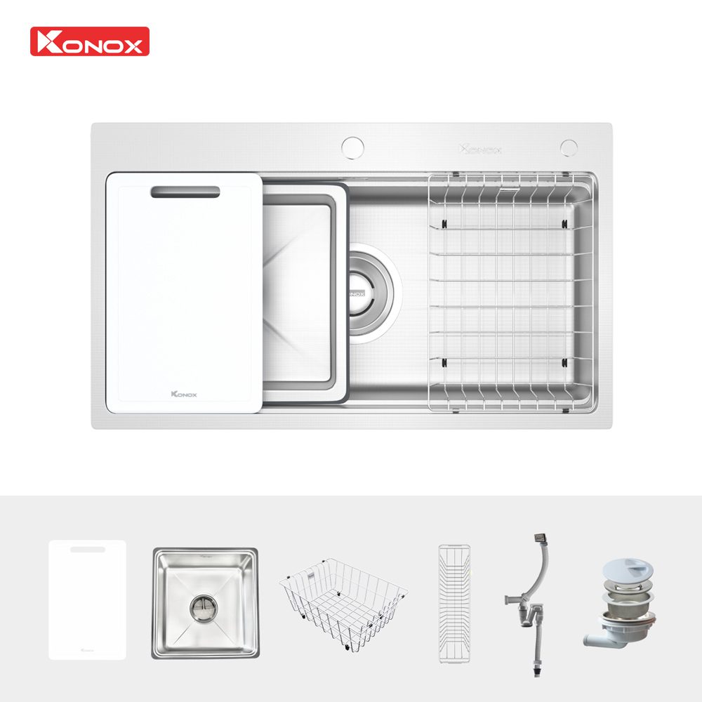 Ảnh công trình thực tế Chậu rửa bát Konox KN8751TS Dekor