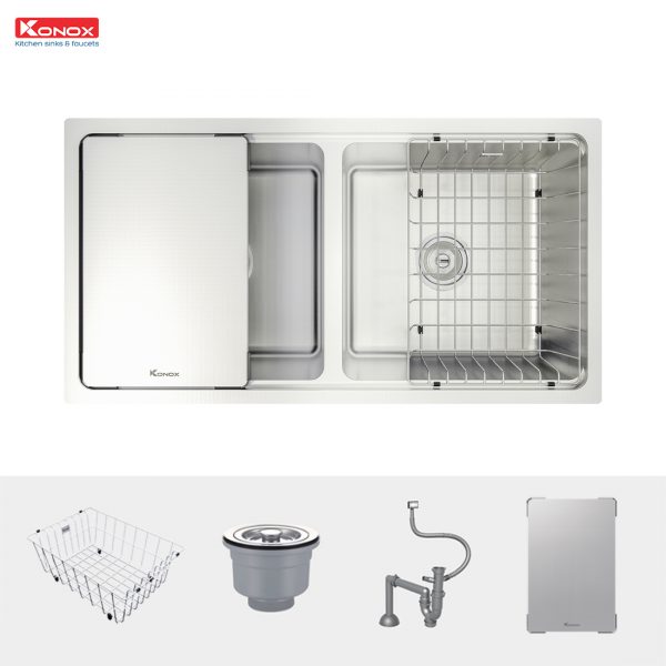 Ảnh công trình thực tế Chậu Rửa Chén KONOX KN8646DU Dekor 2 Hộc Inox