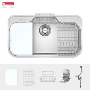 Ảnh công trình thực tế Chậu rửa bát phong cách Nhật Konox TARI 9051SR