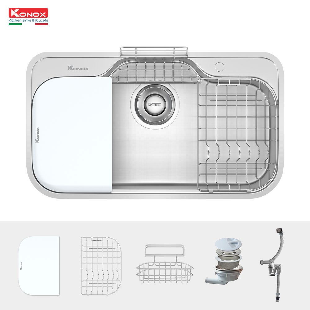 Ảnh công trình thực tế Chậu rửa bát phong cách Nhật Konox TARI 9051SR