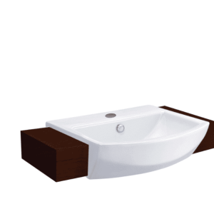 Chậu Rửa Lavabo COTTO C02427 Tetragon Bán Âm Bàn Kháng Khuẩn