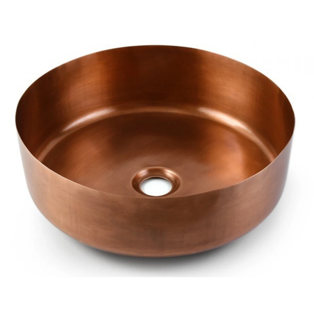 Chậu lavabo Kanly RSC402V đặt bàn đồng thau kiểu cổ tròn 376×115 mm