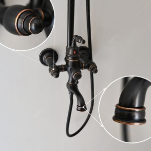 Ảnh công trình thực tế Sen Cây Kanly GCS14B Nóng Lạnh Đồng Thau Cổ Điển Màu Đen