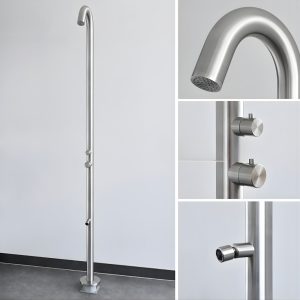 Ảnh công trình thực tế Sen Cây Tắm Đứng Kanly KLS9015W Nóng Lạnh Đặt Sàn Ngoài Trời Màu Trắng