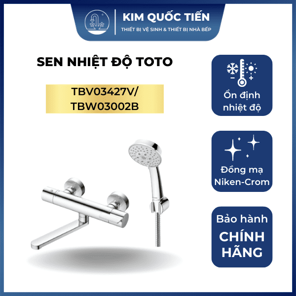 Ảnh công trình thực tế Sen Tắm TOTO TBV03427V/TBW03002B Nhiệt Độ