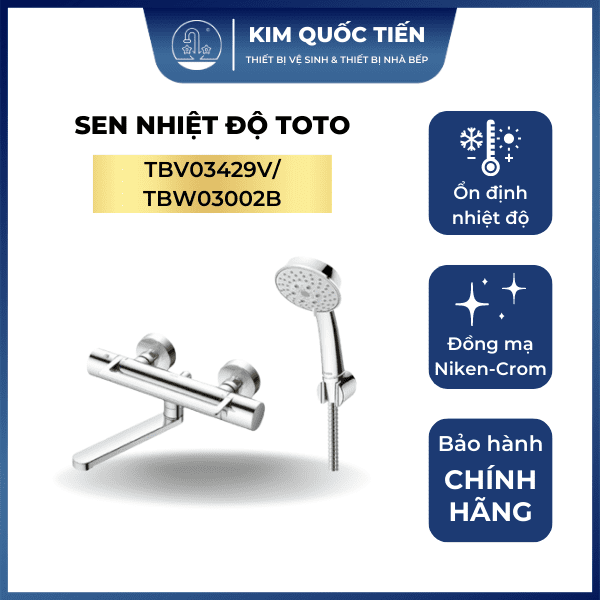 Ảnh công trình thực tế Sen Tắm TOTO TBV03429V/TBW03002B Nhiệt Độ