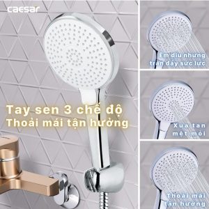 Ảnh công trình thực tế Sen tắm Caesar nóng lạnh S393CG