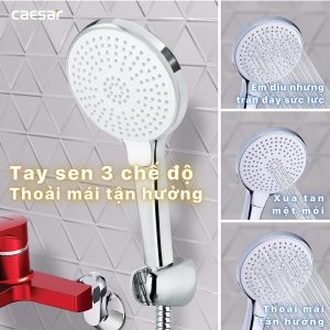 Ảnh công trình thực tế Sen tắm Caesar nóng lạnh S393CR