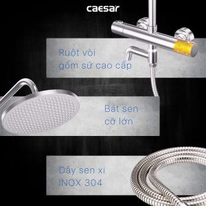 Ảnh công trình thực tế Sen tắm cây nhiệt độ Caesar tự động NEW S1038S