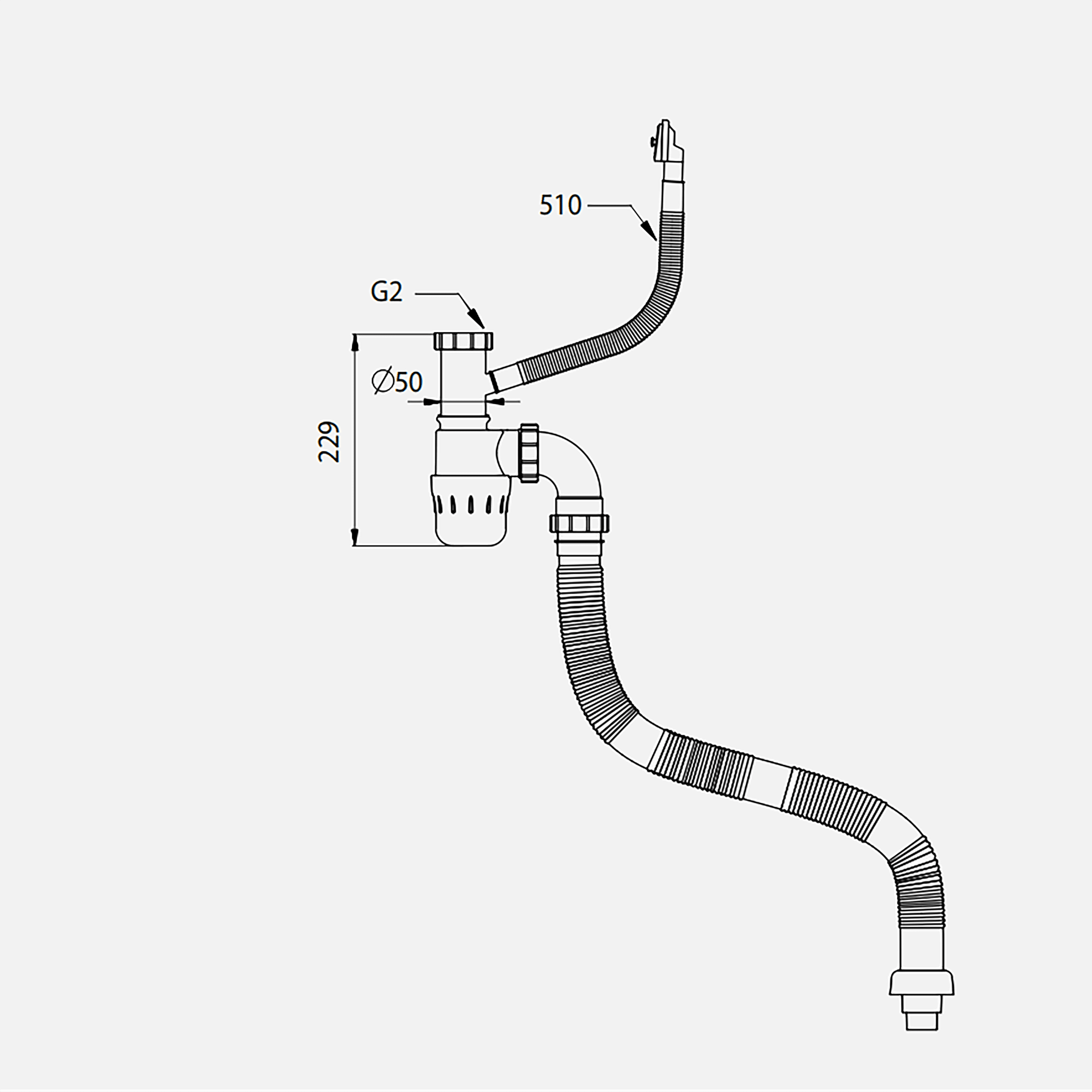 Ảnh công trình thực tế Siphon chậu rửa bát Kluger KSP-301