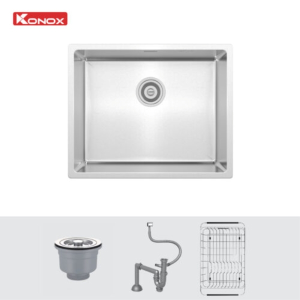 Ảnh công trình thực tế Chậu rửa bát Konox phong cách Nhật bề mặt mịn Tari 500SM