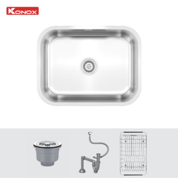 Ảnh công trình thực tế Chậu rửa bát Konox phong cách Nhật bề mặt mịn Tari 5744SM