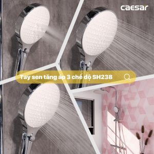 Ảnh công trình thực tế Tay sen Caesar SH238 massge 3 chế độ