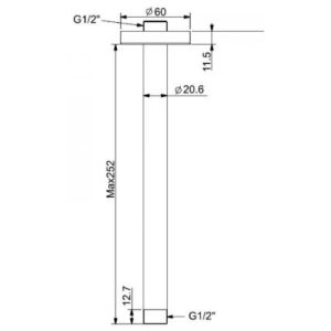 Ảnh công trình thực tế Thanh nối đầu sen American Standard FFAS9908