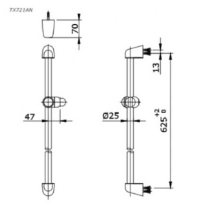 Ảnh công trình thực tế Thanh Trượt Sen Tắm TOTO TX721AN