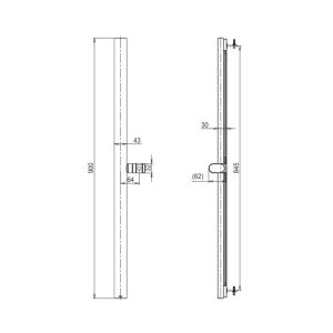 Ảnh công trình thực tế Thanh trượt sen TOTO TBW160V0A