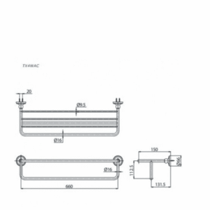 Ảnh công trình thực tế Thanh Vắt Khăn TOTO TX4WAC 2 Tầng