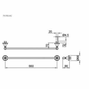 Ảnh công trình thực tế Thanh Vắt Khăn TOTO TX701AC