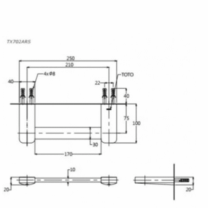 Ảnh công trình thực tế Thanh Vắt Khăn TOTO TX702ARS