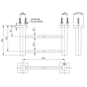 Ảnh công trình thực tế Thanh Vắt Khăn TOTO YT408W6V Đôi