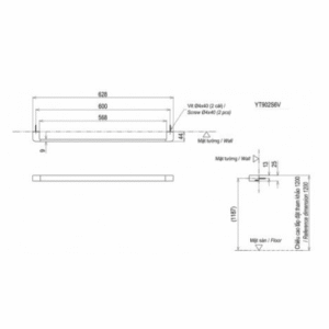 Ảnh công trình thực tế Thanh Vắt Khăn TOTO YT902S6V