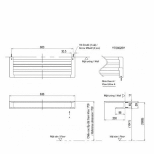 Ảnh công trình thực tế Thanh Vắt Khăn TOTO YTS902BV 2 Tầng
