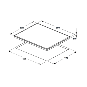 Ảnh công trình thực tế Bếp từ Hafele 3 vùng nấu HC-I6037B 536.61.801