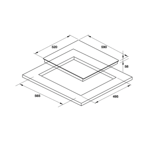 Ảnh công trình thực tế Bếp từ Hafele 3 vùng nấu HC-I6030B 536.61.831