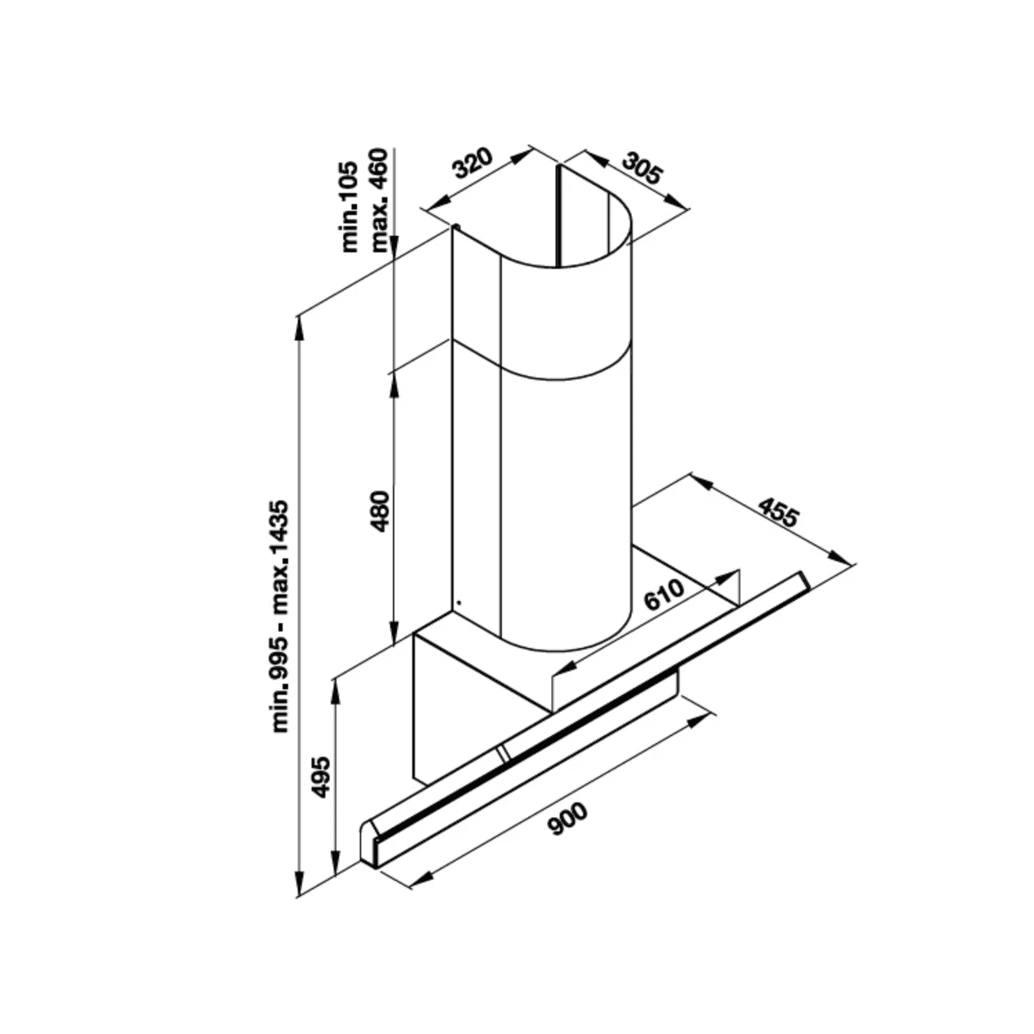 Ảnh công trình thực tế Máy Hút Mùi HAFELE HH-WVG90A 535.82.203 Gắn Tường