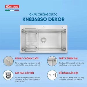 Ảnh công trình thực tế Chậu rửa bát Konox Workstation Sink KN8248SO Dekor
