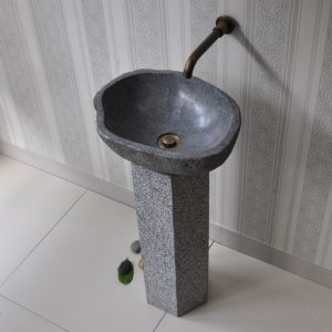 Ảnh công trình thực tế Trụ để lavabo bằng đá Kanly TD17V