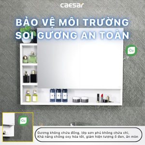 Ảnh công trình thực tế Tủ gương Caesar EM01100V