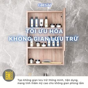 Ảnh công trình thực tế Tủ gương Caesar EM0145W