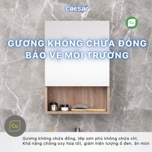 Ảnh công trình thực tế Tủ gương Caesar EM0145W