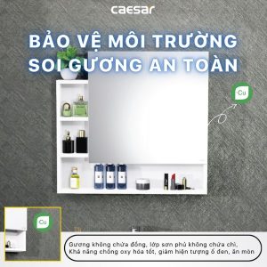 Ảnh công trình thực tế Tủ gương Caesar EM0180V