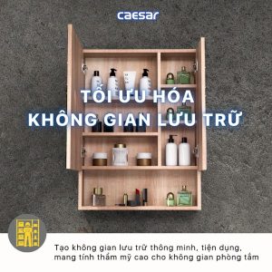 Ảnh công trình thực tế Tủ gương Caesar EM1160W7V