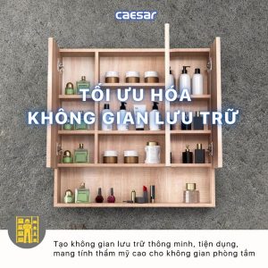 Ảnh công trình thực tế Tủ gương Caesar EM1180W7V