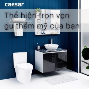 Ảnh công trình thực tế Tủ lavabo Caesar cabinet EH48002ADV